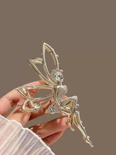 Rhosyn Party Wear Claw Clip Clutcher, Metal Rhinestone Bun Juda Clip Hair Accessories k Hair Claw