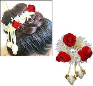 HSG White mogra gajra with latkan Bun