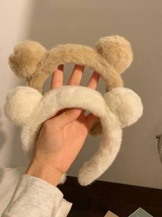 DCELLA Cute Panda Fur Hair Band for Girls Women Kids Fancy Head Accessories Hair Band
