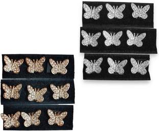 Kaima Hair accessories for wedding women hair pins Velcro Hair Accessories(Pack of 18) Hair Tattoo/Sticker