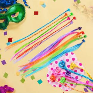 TrendSetter 12 Pieces Colorful Braid Extension/Artificial Synthetic Hair for Kids/Baby Girl Braid Extension