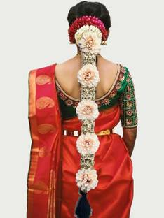 beyter South Indian Style Bridal Flower Choti for Instant Ready to Wedding Party Hair Accessory Set