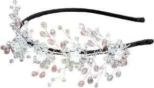 HSNJ Jewels White and Pink Hair Accessories Hairband 011 Head Band