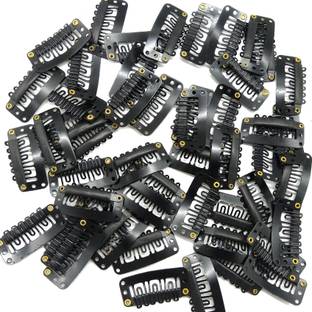 Growth 12 Pieces Hair Extensions Snap Clip Set Wig Fixing Pin U-shape Metallic Wig Clip Hair Accessory Set