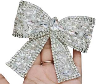 HSNJ Jewels Metal Slide Barrette Bow Clip For Girls/Women Back Pin