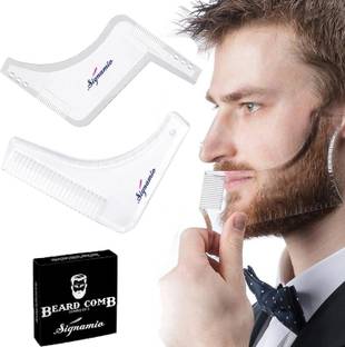 Signamio Transparent Beard Comb Home and Salon Use,Shaper Tool-3 Pcs hair combo