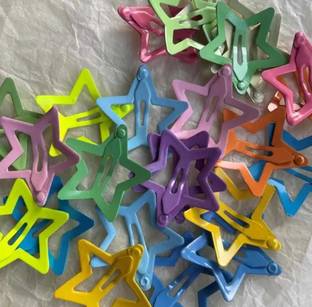 Misa Star Shape Hair Clips Hair Pins for Girls Women (Pack of 10 Pieces Combo) Hair Pin