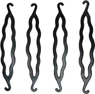 PARAM 4Pc. Set Hair Juda Maker, Braid maker, Hair styling tools combo Hair Accessory Set (Black) Bun