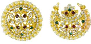 UshaGold UG PRODUCTS Women's Bharatanatyam Sun & Moon Jewellery Hair Accessory Set
