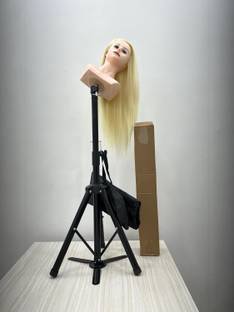 FLUSHIA Steel Dummy Stand | Wig Head Stand Holder for Cosmetology Practice Hair Accessory Set