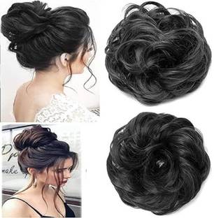 Rubela 2PCS Messy Bun Hair Piece Combo Hair Extension With Elastic Rubber Band Rubber Band