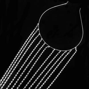 singh pretty Shine Long Tassel Rhinestone Metal 1 pcs Hair Band