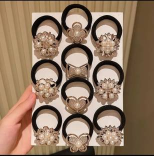Mana High-end Rhinestone Hair Ring - Fashionable Temperament for Women Rubber Band