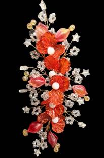 iapex Crystall_Dark Red_Tiara_ Hair Accessory Set