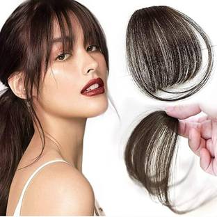BEING BELLA 1 Pcs Clip -In Front Hair Bangs Hair Extensions for Women and Girls Braid Extension