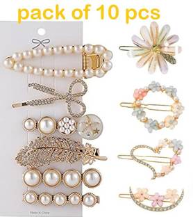 KOISA Fancy hair clips girls hair clip women hair clips hair pin pack of 10 pcs Hair Clip