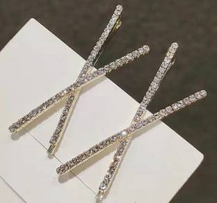 HANA JEWEL 2 Pieces Wedding Hair Pins, Rhinestone Hair Clips for Girls and Women's Hair Clip