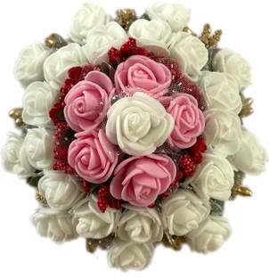GuruEmbellish Artificial Flower Bridal Juda Bun Hair Acessories Gajra, Pack of 1 Bun