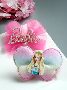 stol'n Set of 2 Mattel Featuring Barbie Designed Butterfly & Hair Clips - Dark Pink Hair Clip