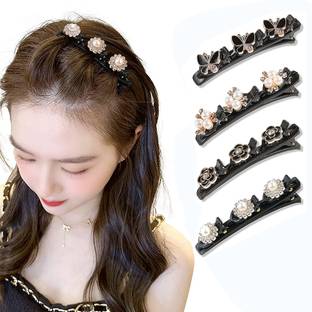 HASTHIP Hair Braid Pearl Hair Clip for Girl Magic Hair Claw Clips Hair Hair Clip