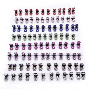 PACTIV BAKE MULTI,12pcs Mini Hair Clips Mix Colored Flower Hair Accessories for Women Hair Claw