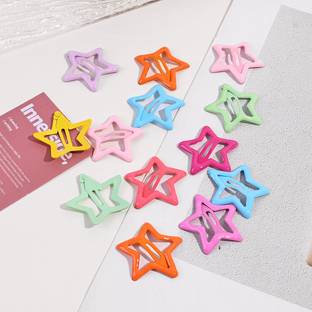 Blubby Star Shape Hair Clips Hair Pins for Girls Women (Pack of 10 Pieces Combo) Hair Pin