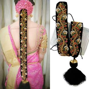 PINAAKA DARINI Maggam Work Poola Jada for Wedding Bridal Bharatanatyam Savaram Hair Braid Braid Extension