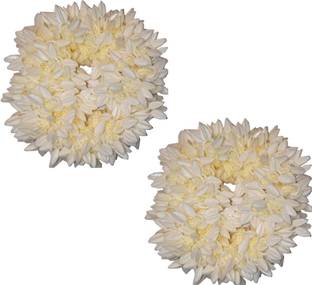 Clezaro (Pack of 2) Artificial Mogra Gajra Rubber band for Girls And Women Rubber Band
