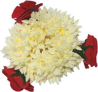 MICLAC Hair bun gajra with rose (pack of 1) Bun