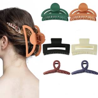 krelin Large Hair Claw Clips for Women, Banana Square Matte Hair Clips Long Thick Hair Hair Claw