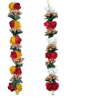 Maahal Bridal Flower Bun Hair Gajra Accessories For Wedding, Juda Decoration Gajra Pack of 2 Bun