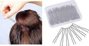 Fezzalo 60 Pcs Large Size U Shape Hair pin/ Hair Juda Pin Hair Styling Accessories Hair Pin