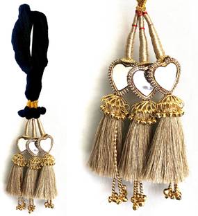 Sandynavz Paranda Parandi Braid Tassles Hair Accessory | Punjabi Hair Paranda Heart Shape Braid Extension