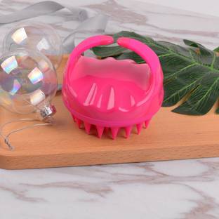 ZUCLLIN Silicon Scalp Massager Hair Brush Wet Dry Comb Head Scrubber 100% Comfortable for All Hair Improve Blood Circulation for Men, Women Pets Soft Silicon Brush - PINK