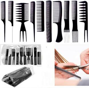 Facejewel Professional Series 10 peice Hair cut Styling hair Combs