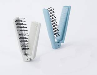 RANORE 2 Pcs Foldable Hair Comb Brush Double Headed Mini Pocket Comb for salon