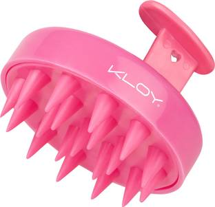 KLOY Round Hair Scalp Massager Shampoo Brush with Soft Bristles Anti Dandruff- Pink