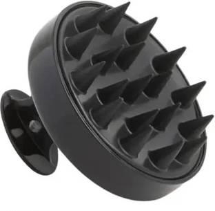 Radiotec Silicone Hair Scalp Massager Shampoo Brush, Soft Bristles (Black)