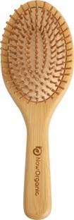 Now Organic Bamboo/Wooden Hair Brush for All Hair Types