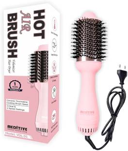 MEDITIVE Hot Air Brush for Hair Styling with Ceramic Tourmaline Coated