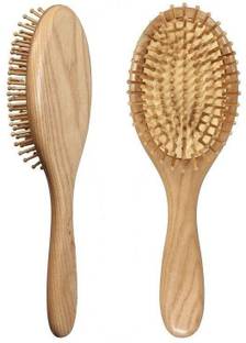 Pavlo Wooden hair brush for Women/Men for hair growth paddle bamboo brush comb