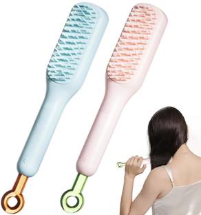 HavenFlix Self-Cleaning Anti-Static Massage Comb, Women's Hair Styling Tool - (Pack of 2)