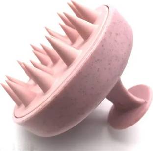 Radiotec Silicone Hair Scalp Massager Brush (Marble Pink), for Hair Growth
