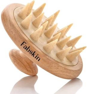 Fabskin Wooden Scalp Massager Shampoo Hair Brush, Relaxing Head Massager, Hair Growth