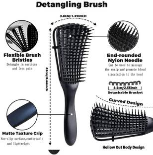 URBANMAC 1 Pc Detangler Hair Brush for Women, Mens and Kids | Perfect Detangling Brush
