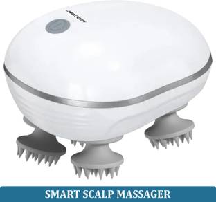 MildCares Electric Smart Scalp Massager 4 Rotating Nodes For Hair Growth | White Pack of 1