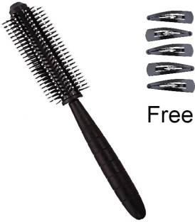 SANDIP Round Hair Brush with Soft Nylon Bristles for Women and Men