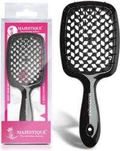 MAJESTIQUE Detangling brush Ultra-Soft Tipped Nylon - For Curly, Straight Detangler Brush