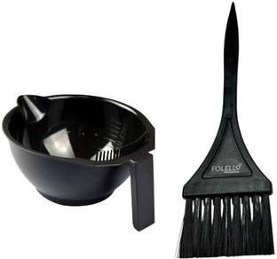 FOLELLO Hair Dye Color Mixing Tint Bowl with Color Brush | Hair Coloring Tool Kit