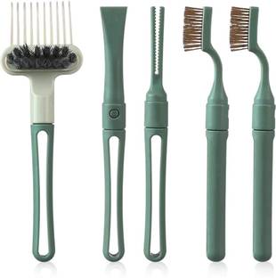 maycreate Hair Brush Cleaner Tool Comb Remover 5-in-1 Set Green